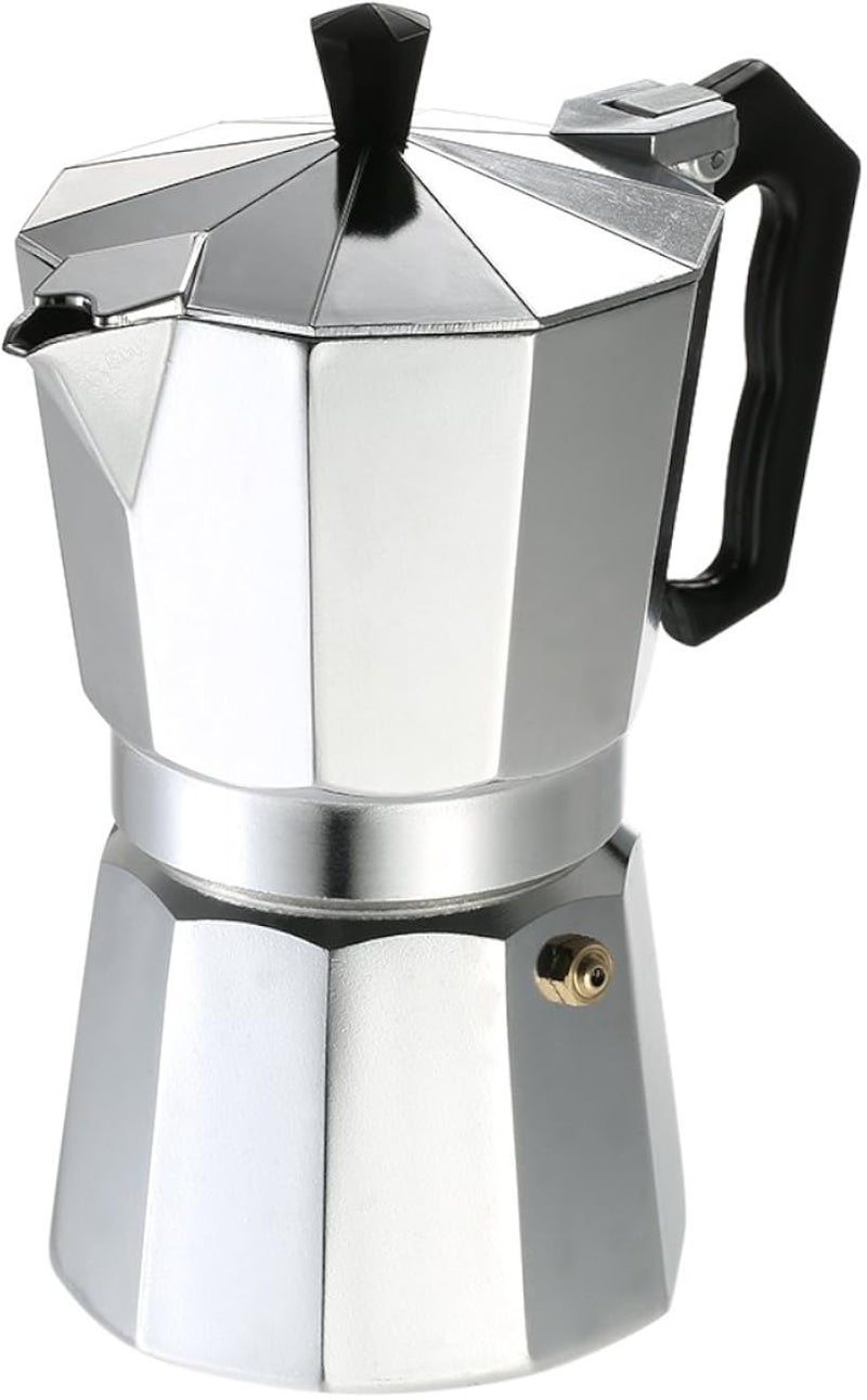 Goolsky 3-Cup Aluminum Espresso Percolator Coffee Stovetop Maker Mocha Pot for Use on Cooker Gas Stove Electrothermal Furnace